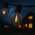 Solight LED vonkajšia balkónová reťaz so žiarovkami, 10 žiaroviek, 5m+3m, 500lm, teplá biela