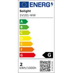 Solight LED vonkajšia vianočná reťaz, 100 LED diód, 10 m, 3 m vedenie, 8 funkcií, časovač, IP44, teplá biela