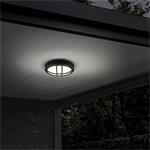 Solight LED vonkajšie osvetlenie kruhové s mriežkou, 13W, 910lm, 4000K, IP65, 17cm, čierna