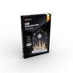 Solight LED závesná dekorácia - les s jeleňom, 14x LED, 2x AA