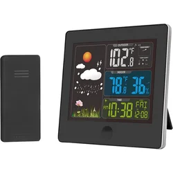 Solight meteostanice, barevný LCD, teplota, vlhkost,RCC, černá