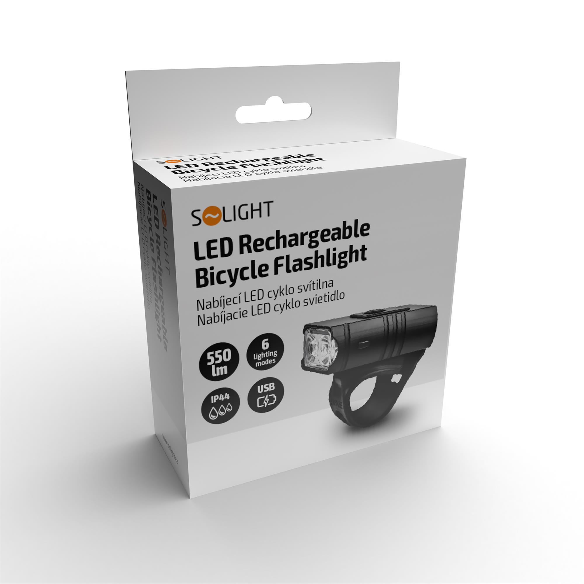 Solight nabíjecí cyklo svítilna 550lm, Li-Ion