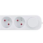 Solight predlžovací kábel 3 zásuvky, USB A+C 20W PD, 5 m, 3 x 1 mm2, biely, vypínač