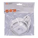 Solight predlžovacia kocka, 4 zásuvky 230V + 2x USB max. 2400mA, kábel 2m