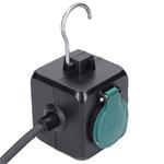 Solight predlžovacia kocka 5 m, 3 zásuvky IP44, 3 x 1,5 mm2, gumový kábel H05RR-F