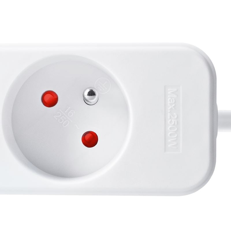 Solight prodlužovací přívod, 4 zásuvky, bílý, 1,5m