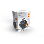 Solight prodlužovací přívod na bubnu, 1 zásuvka, 25m, černý kabel, 3x 1,5mm2
