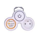 Solight rozbočka, 2x 10A, bílá-šedá, vypínač