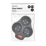 Solight rozbočovač, 3 x 10A, čierny, spínač