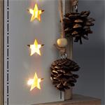Solight Vianočná LED drevená dekorácia, stromček, 2x AA
