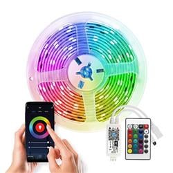 Solight wifi Smart LED světelný pás, RGB, 5m, sada s adaptérem a dálkovým ovladačem