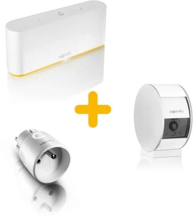 Somfy set riadiaca jednotka TaHoma Switch + vnútorná bezpečnostná kamera + zásuvka ON-OFF Plug io (typ E)