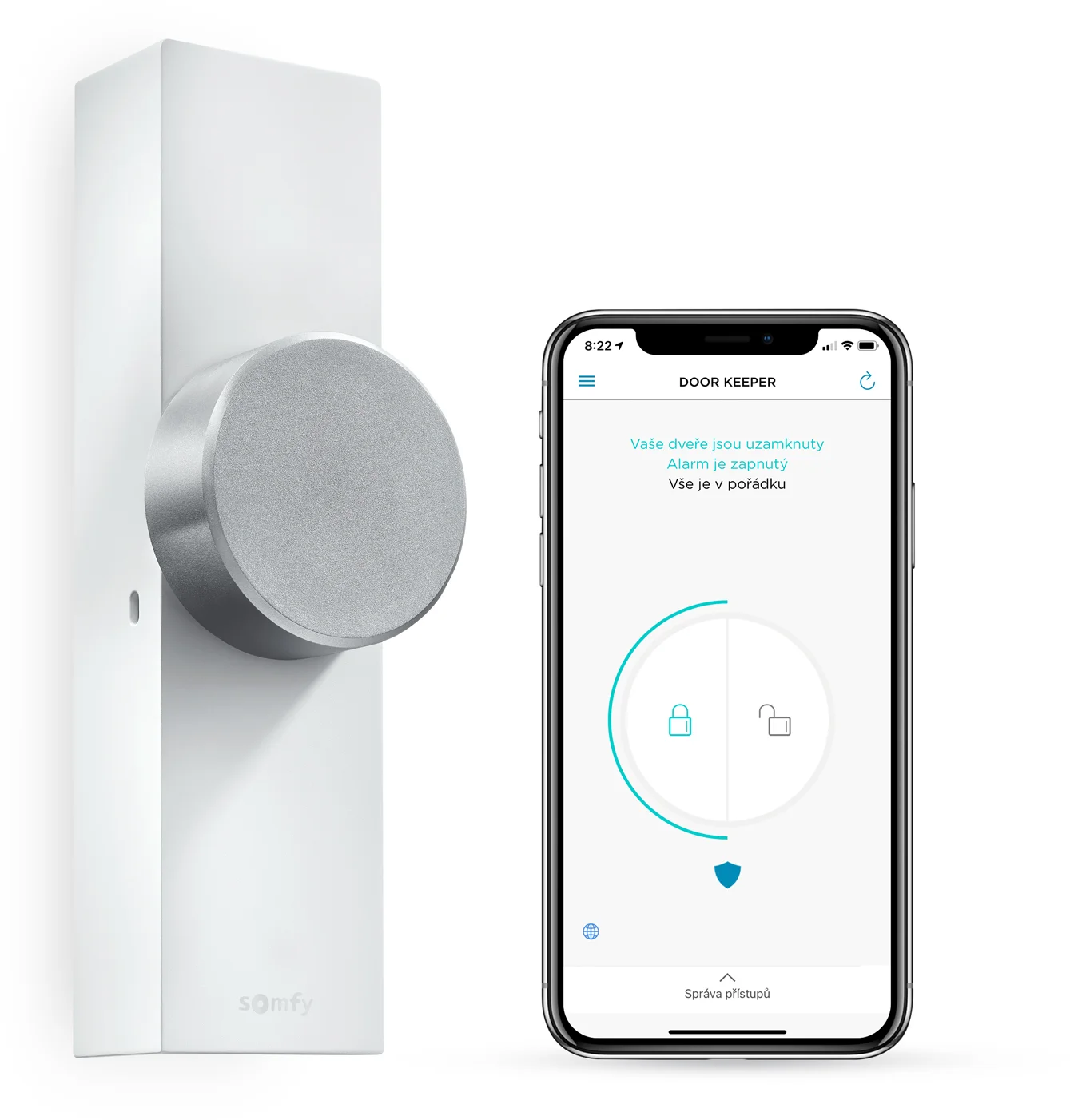 Somfy Smart Door Keeper Zámok dverí Tokoz Tech 300-60/25