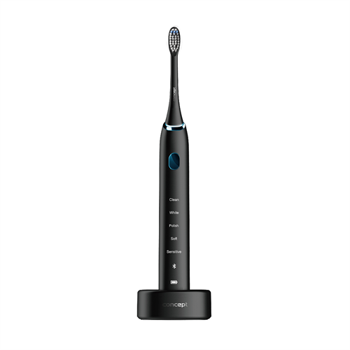 Sonická zubná kefka Concept ZK5001 s aplikáciou a dobíjacím cestovným puzdrom PERFECT SMILE, čierna