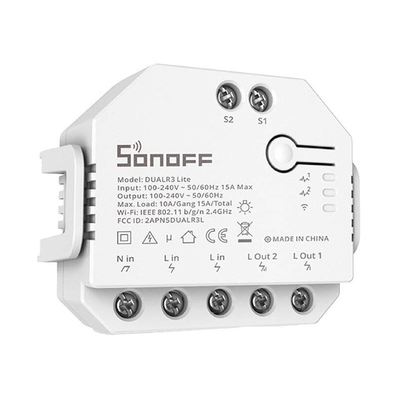 SONOFF Chytrý přepínač WiFi Dual R3 Lite