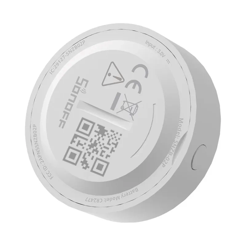 SONOFF Chytrý senzor teploty a vlhkosti Zigbee SNZB-02P (kulatý)
