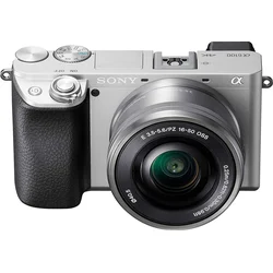 Sony Alpha A6100, stříbrná, objektiv 16-50mm ILCE6100LS.CEC - Digitální fotoaparáty - kompakty