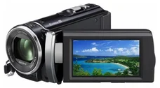SONY kamera HDR-PJ200E, 5,3MPix, 25x zoom, 2,7" LCD dotykový, Full HD, projektor, black + karta a pouzdro