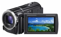 SONY kamera HDR-PJ260VE, 8,9MPix, 30x zoom, 3" LCD dotykový, Full HD, projektor, černá + baterie, karta a pouzdro