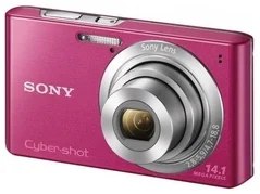SONY kompakt DSC-W610P, 14.1MPix, 4x zoom, 2,7" LCD, růžový