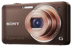 SONY kompakt DSC-WX5T Cyber-Shot 12.2MPix, 5x zoom, stabilizátor, 3D záběr - hnědý
