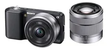 SONY NEX-3DB fotoaparát 14.2 Mpix + 16mm + 18-55mm - černý