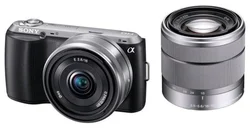 SONY NEX-C3DB fotoaparát 16.2 Mpix + 16mm + 18-55mm - černý