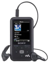 SONY NWZS615FB.CEV video MP3 walkman, FM rádio, 2GB - černý