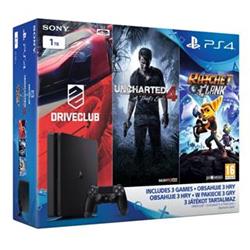 Sony PlayStation 4 1TB slim, černá, Family Pack - 3 hry