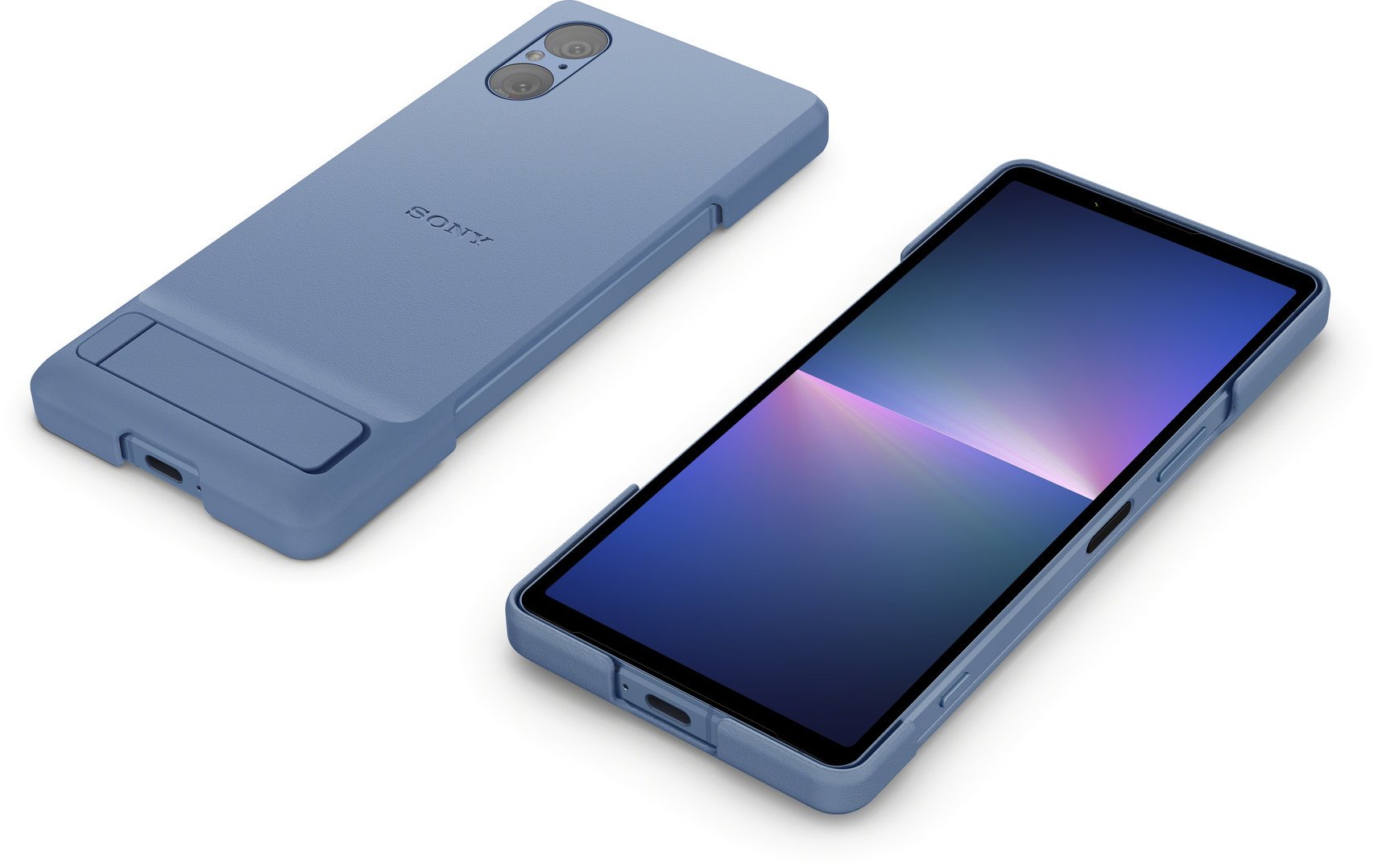 Sony Xperia Stand Cover pro Xperia 5 V 5G modrý