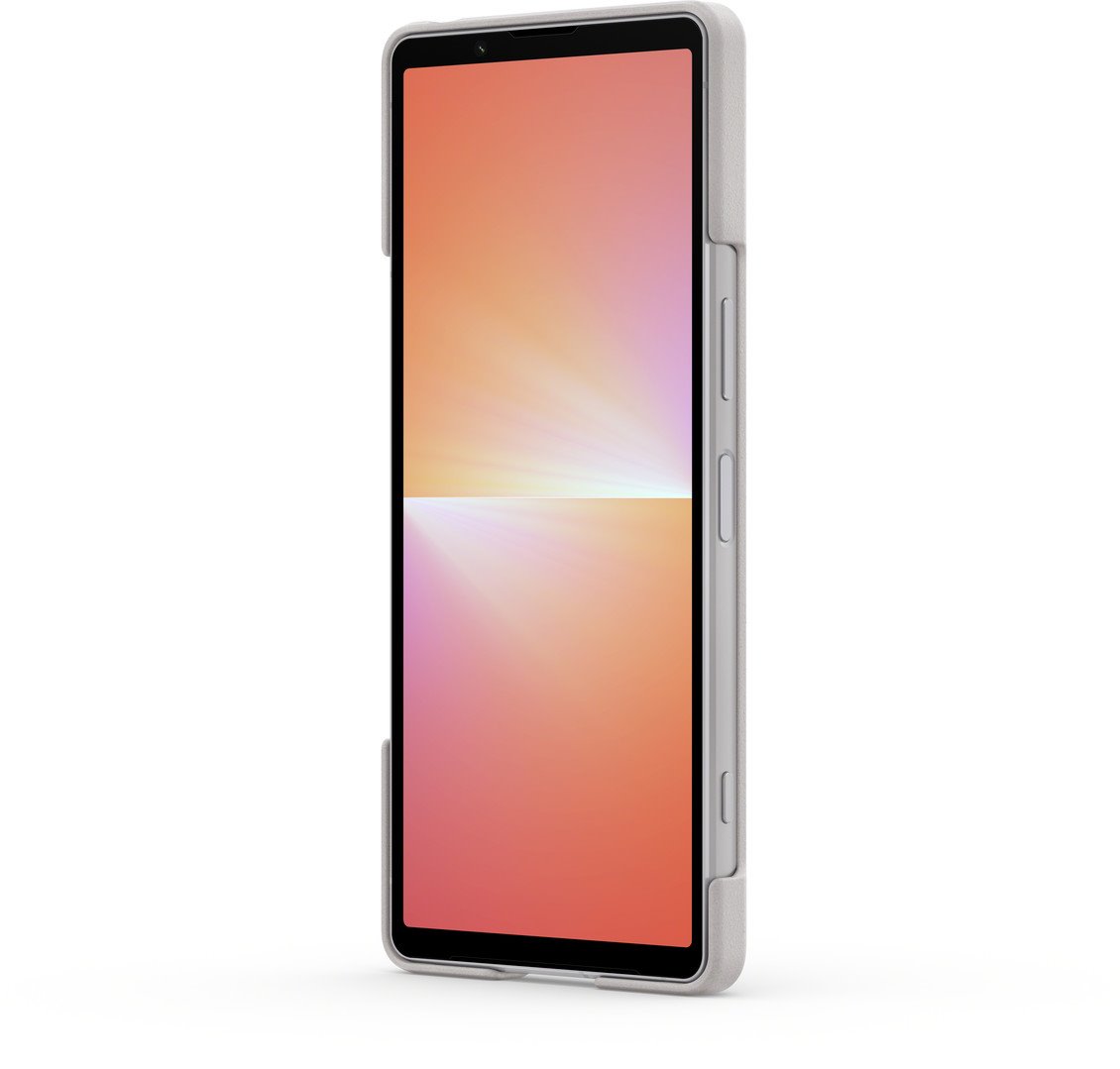Sony Xperia Stand Cover pro Xperia 5 V 5G stříbrný