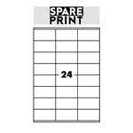 SPARE PRINT PREMIUM samolepiaci, biely, 100x A4 (24x štítok 70x36mm)