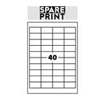SPARE PRINT PREMIUM samolepiaci, biely, 100x A4 (40x štítok 48,5x25,4mm)