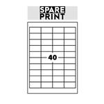 SPARE PRINT PREMIUM samolepicí, bílé, 100x A4 (40x etiketa 48,5x25,4mm)