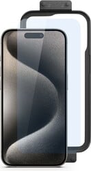 Spello Clear Glass pre iPhone 15 – 2 ks s montážnym rámčekom