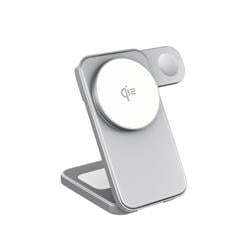 Spello ForceBase Qi2 3in1 Fold Wireless Charging Stand SF50 - stříbrný