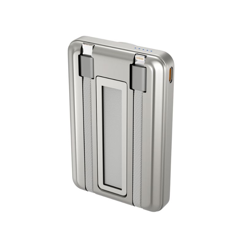 Spello ForcePack 4v1 10000mAh magnetická bezdrátová powerbanka SM75 | titanová