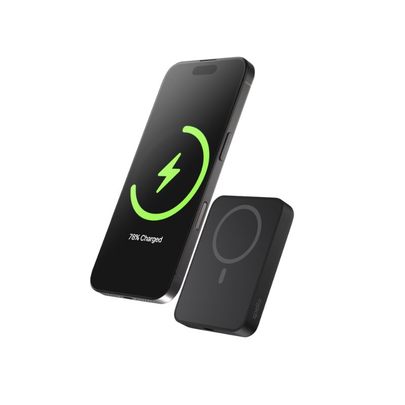 Spello ForcePack 5000mAh magnetická bezdrátová powerbanka Bank SM31 - černá