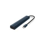 Spello USB-C Hub Slim 7v1 | 100W USB-C PD, 3× USB-A, HDMI, slot na SD/TF kartu | tmavý atrament | všetky porty v jednom