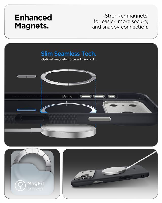 Spigen Nano Pop MagSafe, black sesame - iPhone 17 Pro