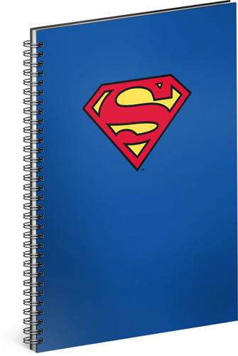 Špirálový zápisník Superman - modrý, linajkovaný, A4