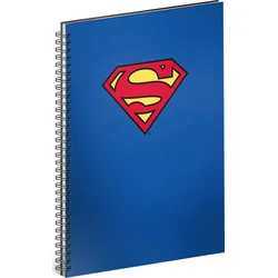 Špirálový zápisník Superman - modrý, linajkovaný, A4