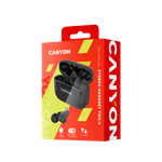 Športové slúchadlá CANYON TWS-3 Bluetooth s mikrofónom, čierne