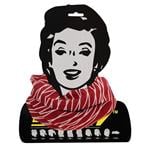 Sportovní šátek s flísem SULOV, červeno-bílý