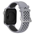 Športový remienok Cubenest pre Apple Watch Sport Band GREY s čiernou (42-49 mm)