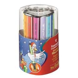 STABILO Fixy "Trio Scribbi", mix barev, 1,5-2mm, pohyblivý hrot, 12ks/bal