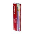 STABILO Grafitová tužka s gumou "Swano Pastel", zelená, HB, šestihranná, 12ks