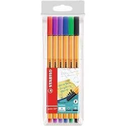 STABILO Liner  "Point 88", 6 barev, 0,4mm