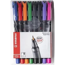 STABILO Permanentní popisovač "OHPen S", mix barev, 0,4mm, 8ks/bal.