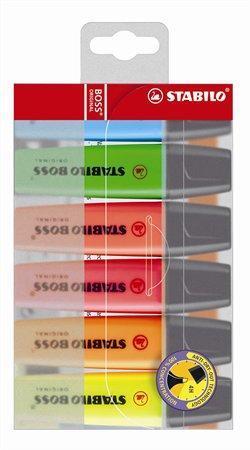 STABILO Zvýrazňovač "BOSS original", 6 barvy, 2-5mm